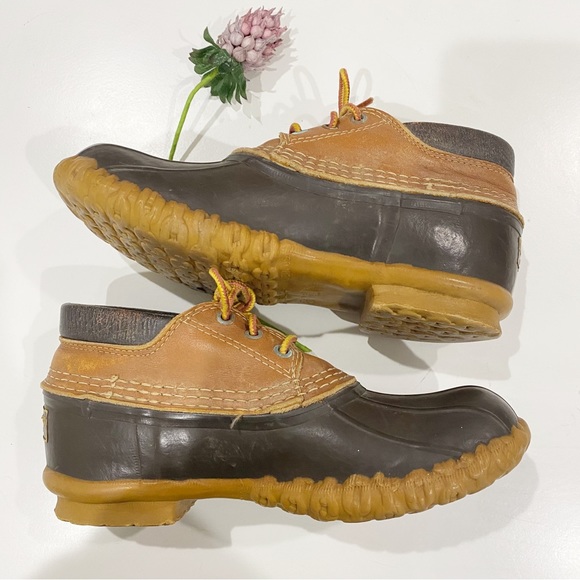 L.L. Bean Shoes Ll Bean Brown Bean Boots Waterproof Rubber Duck